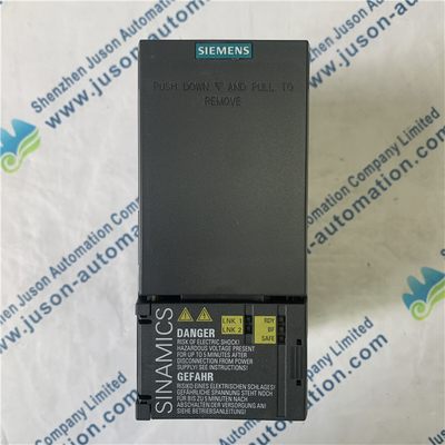 Siemens 6SL3210-1KE5-8UF2 SINAMICS G120C Potência Rated 2,2KW com 150% Sobrecarga para 3 seg 3ac380-480V + 10 / -20% 47-63Hz Não filtrado I / O-interface: 6DI, 2do, 1AI,