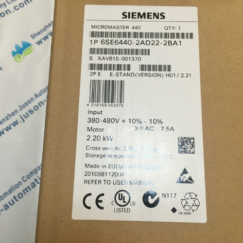Siemens 6SE6440-2AD22-2AB1 Invertor.