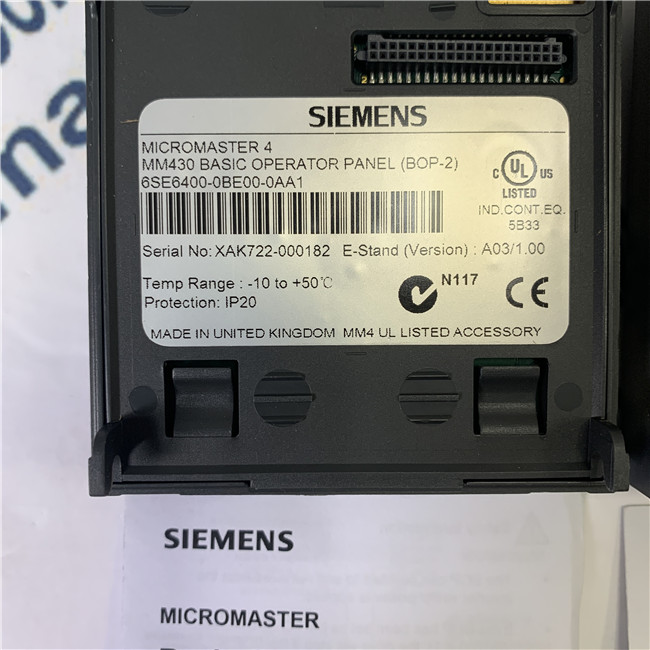 SIEMENS 6SE6400-0BE00-0AA1 MICROMASTER 4 Painel Operador Básico 2 (BOP-2)